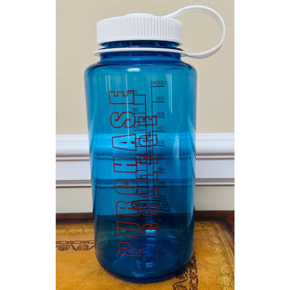 Nalgene Purchase College Blue 32 oz BPA Free USA Made Wide Mouth Water Bottle
